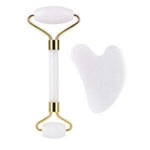 Jade Facial Roller & Gua Sha Duo - Selected by Velisha London